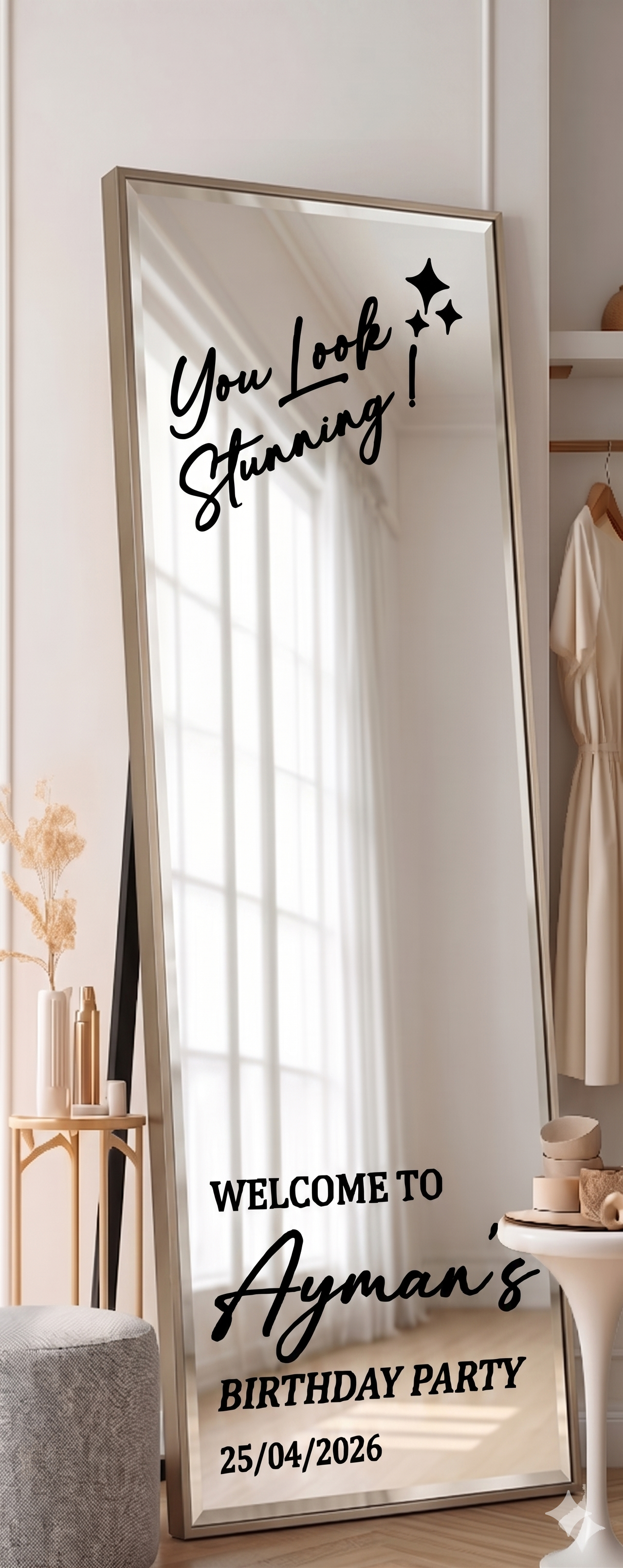 The "Stunning" Mirror Rental | Full-Service Event Signage