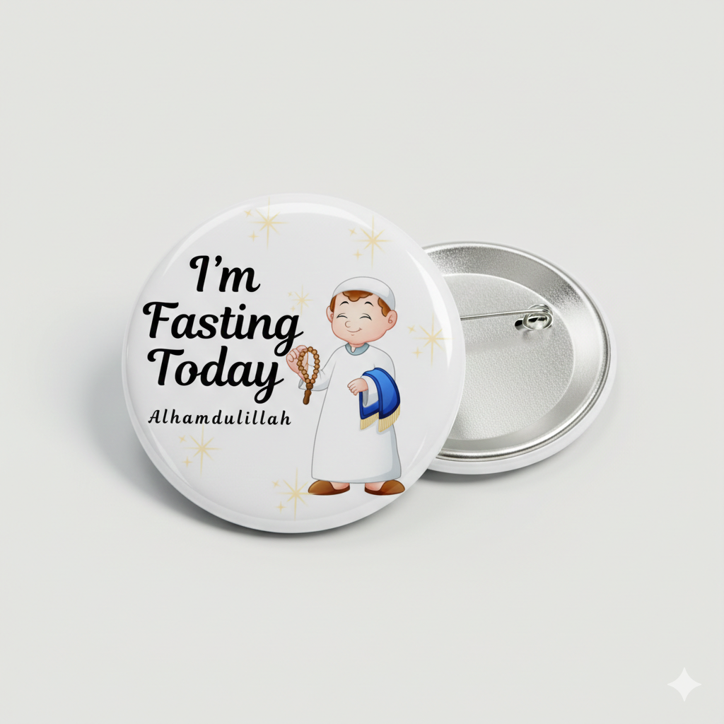 I am Fasting ramadan  gifts 58mm button badges for boys 1pc