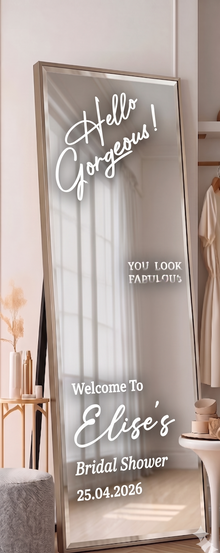 Custom Mirror Welcome Board – Event Rental