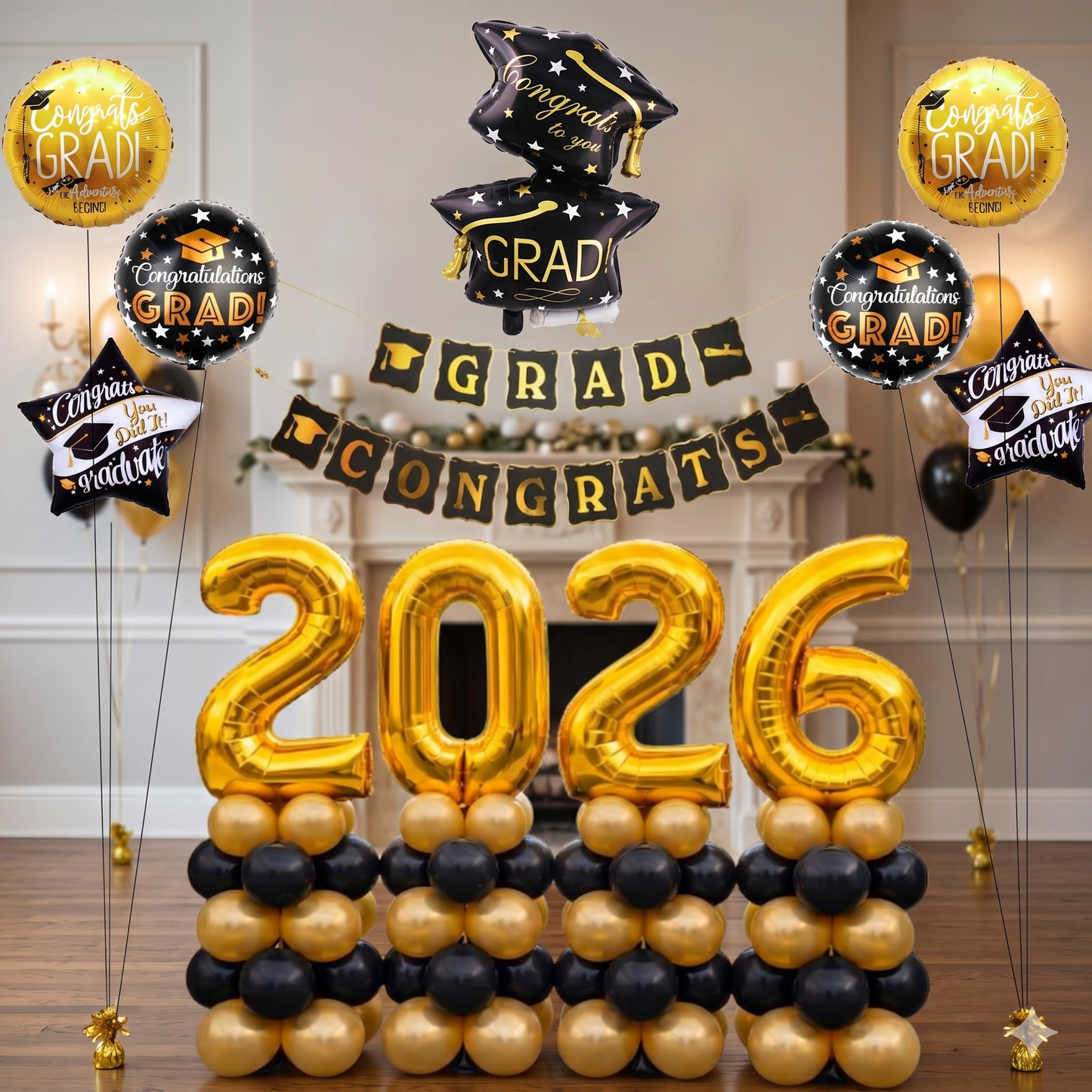 Congrats grad balloon decoration