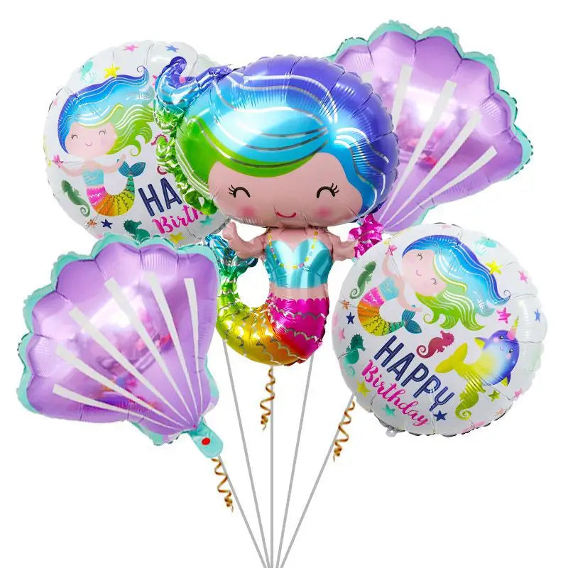 mermaid 5pcs helium filled