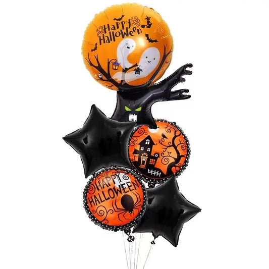 ghost tree foil balloon pack of 5