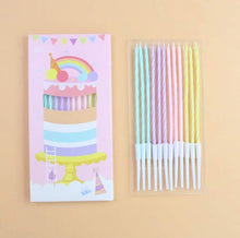 Thin candles - pastel color