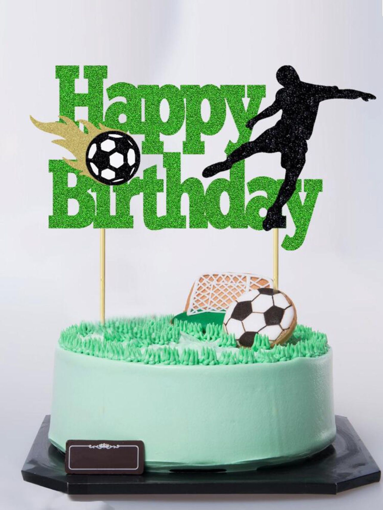 Football cake topper