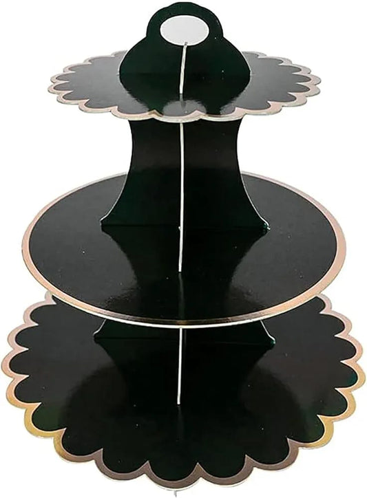 black gold cup cake stand