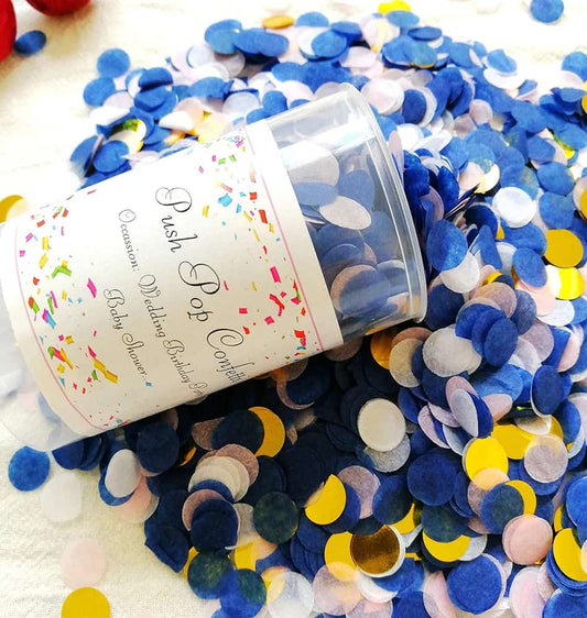 Push pop confetti blue - 1pc