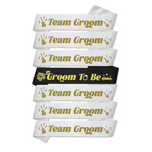 Groom to be and 6 pcs team groom sash set