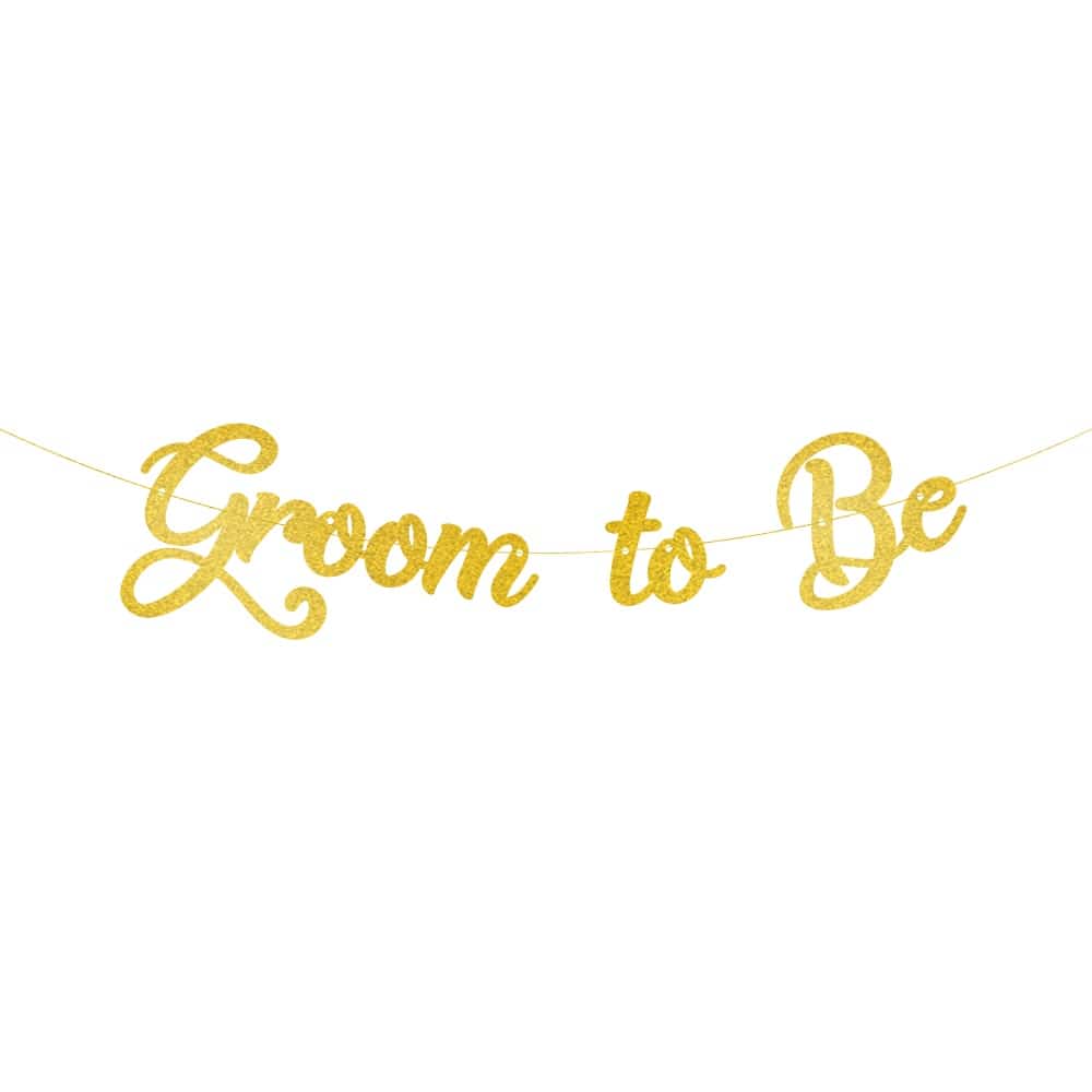 Groom to be - gold banner