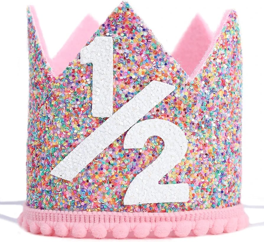 Half 1/2 birthday cap - Pink