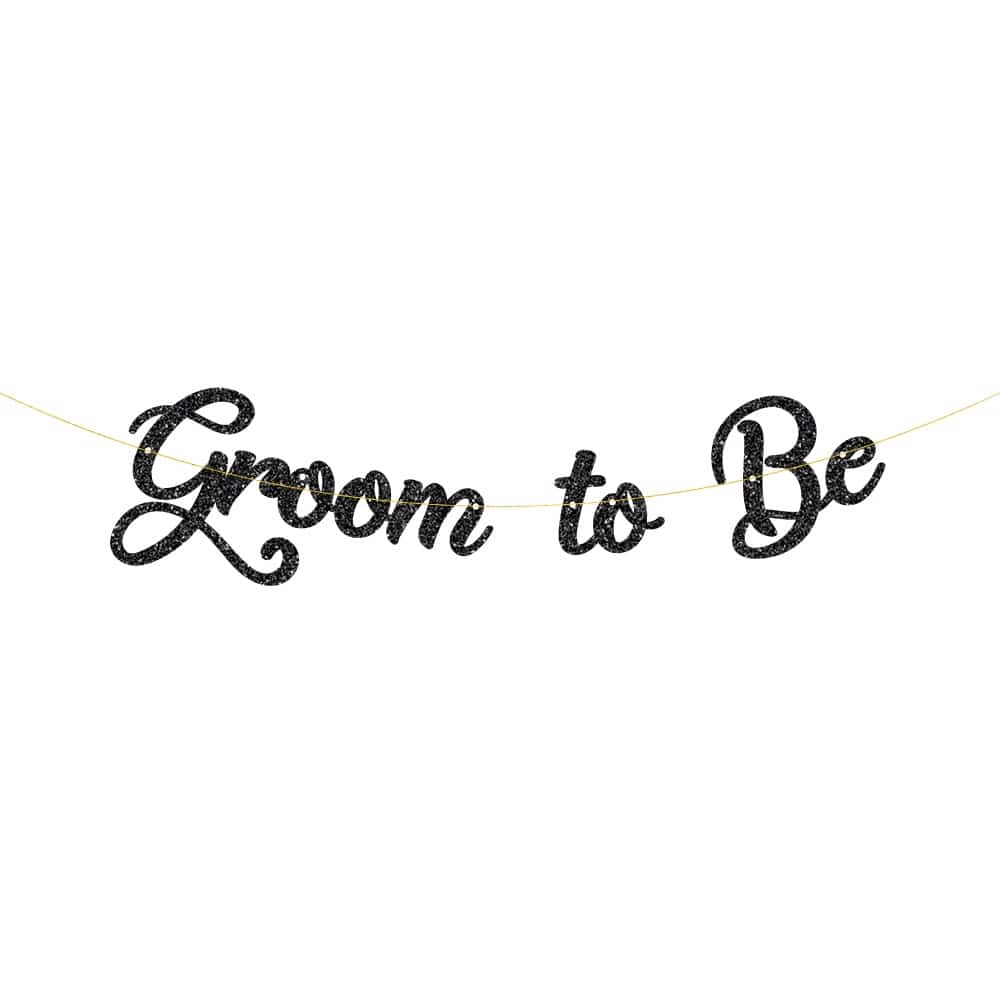 Groom to be - black banner