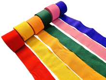 Rainbow colorful crepe paper streamers