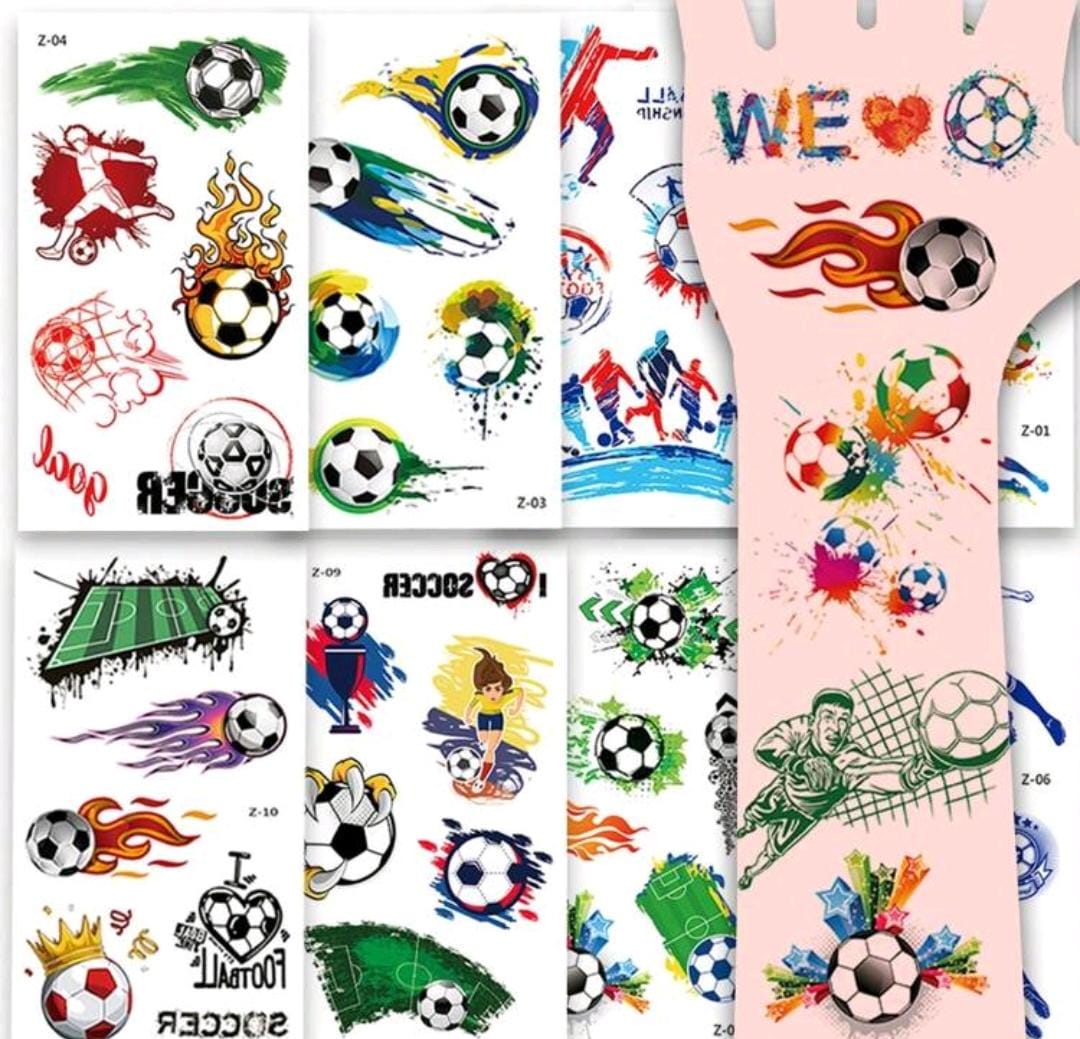 10Pcs Temporary Tattoos Football