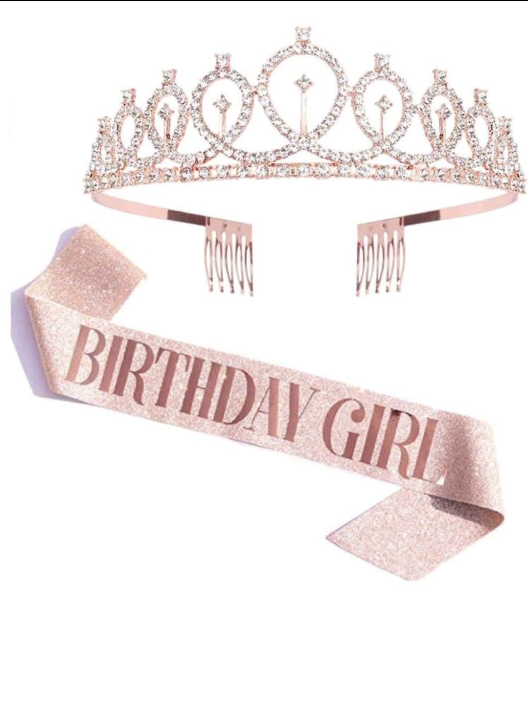 Birthday Girl sash and crown set