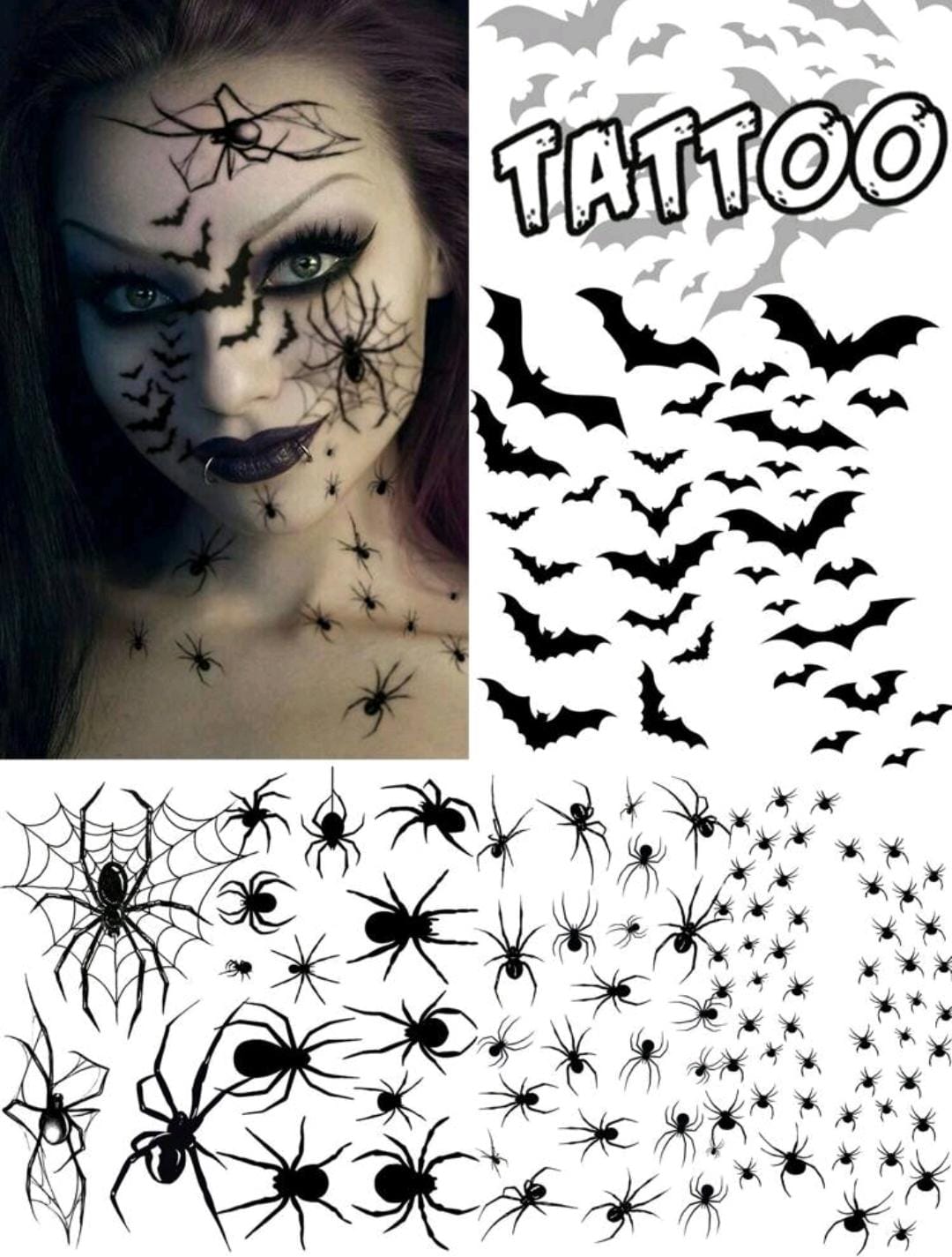 spider tattoo - 6pcs