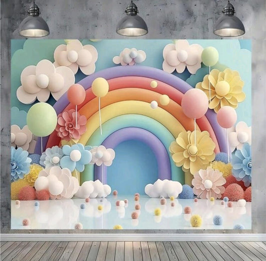 Rainbow Poster backdrop back drop 210 x150