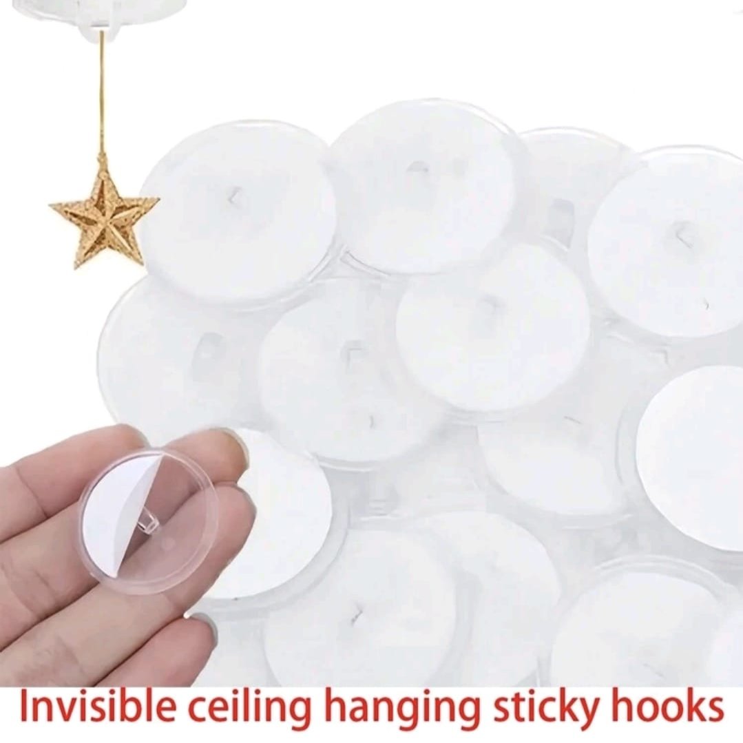 Invisible Ceiling Hooks Adhesive  20pcs