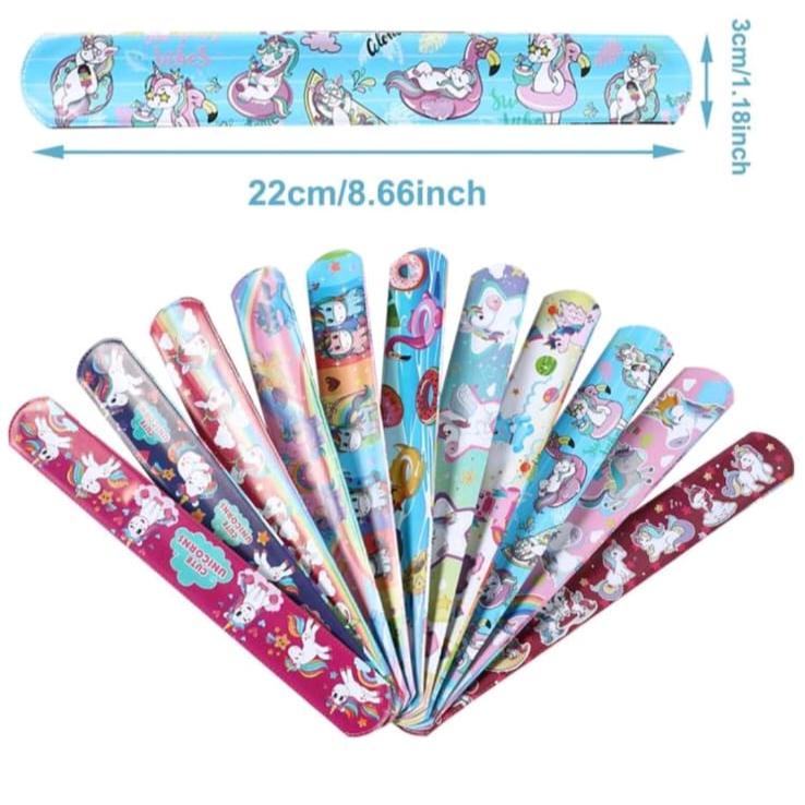 12 Pcs Unicorn Slap Watch