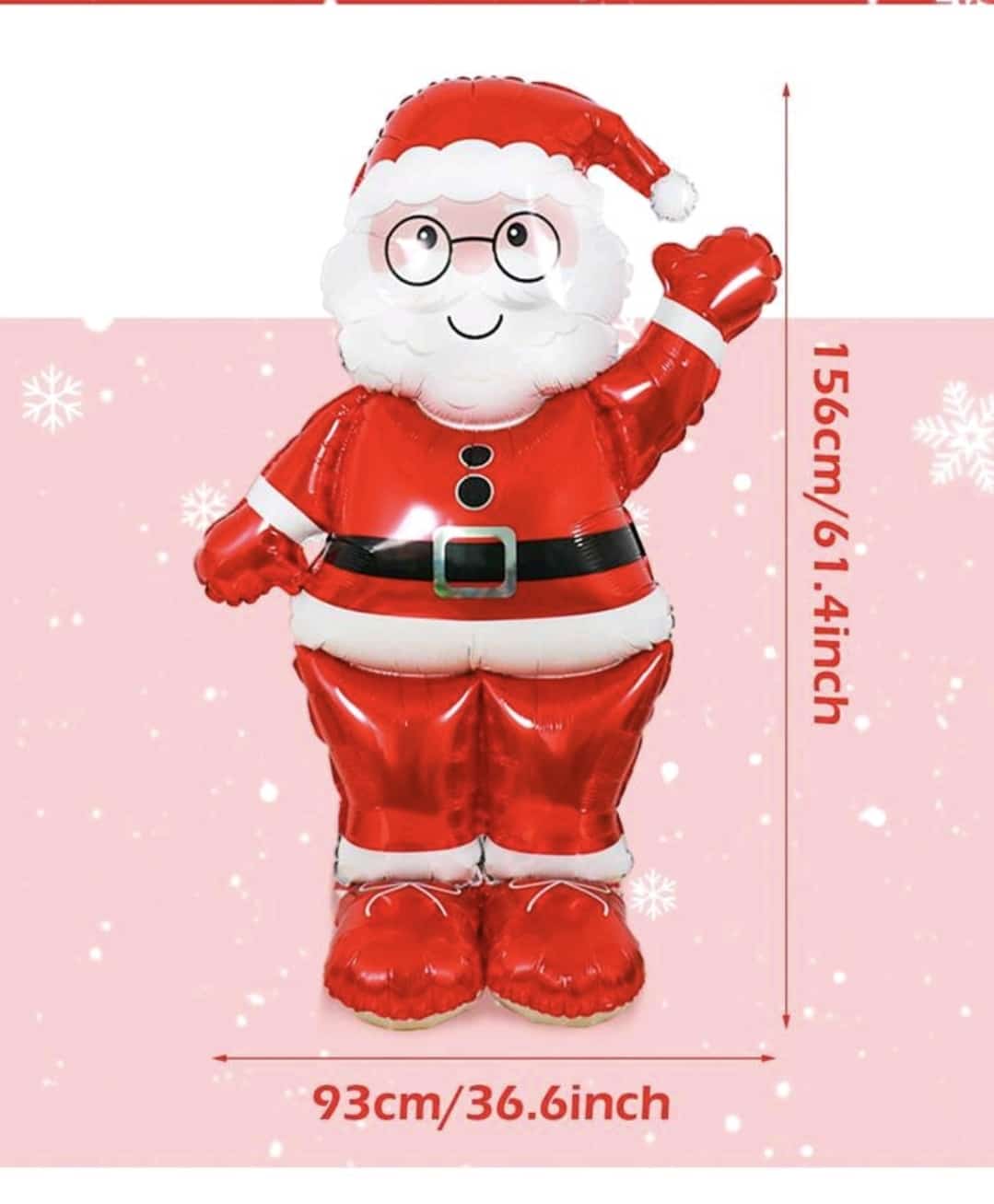 Large standalone santa foil balloon