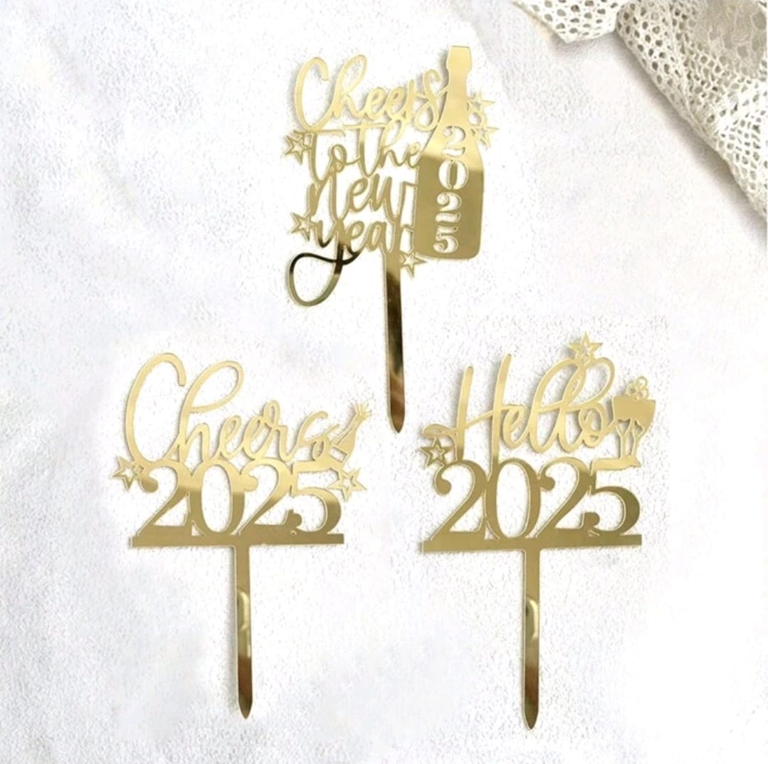 Cake Topper New Year 2025