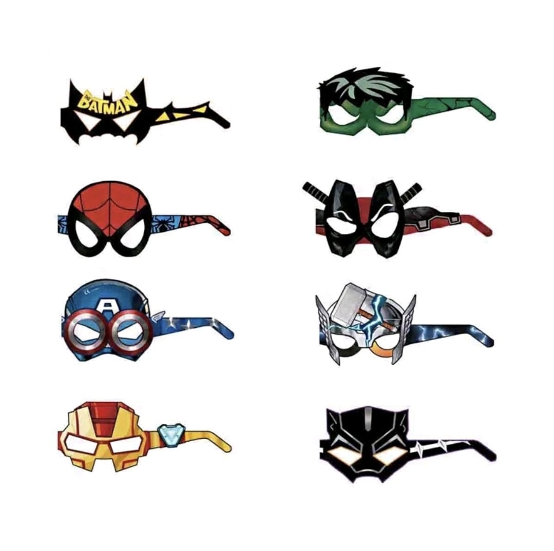 8pcs superhero photo props