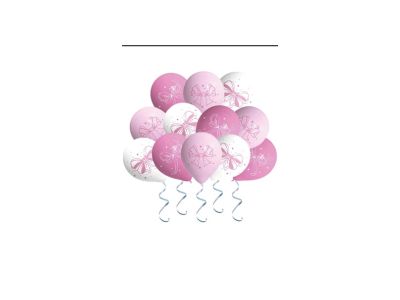 Bow printed latex balloons 10 pcs