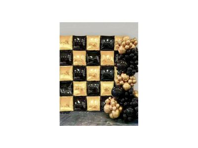 25pcs, 19-Inch Double-Sided Square Background Wall Balloons With Straps