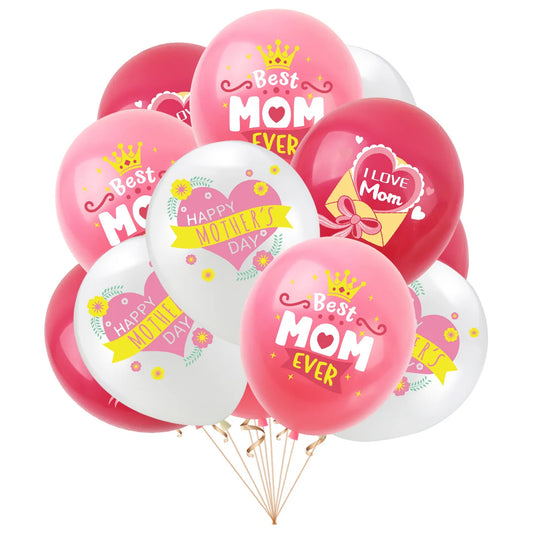10 pcs mothers day printed latex balloons