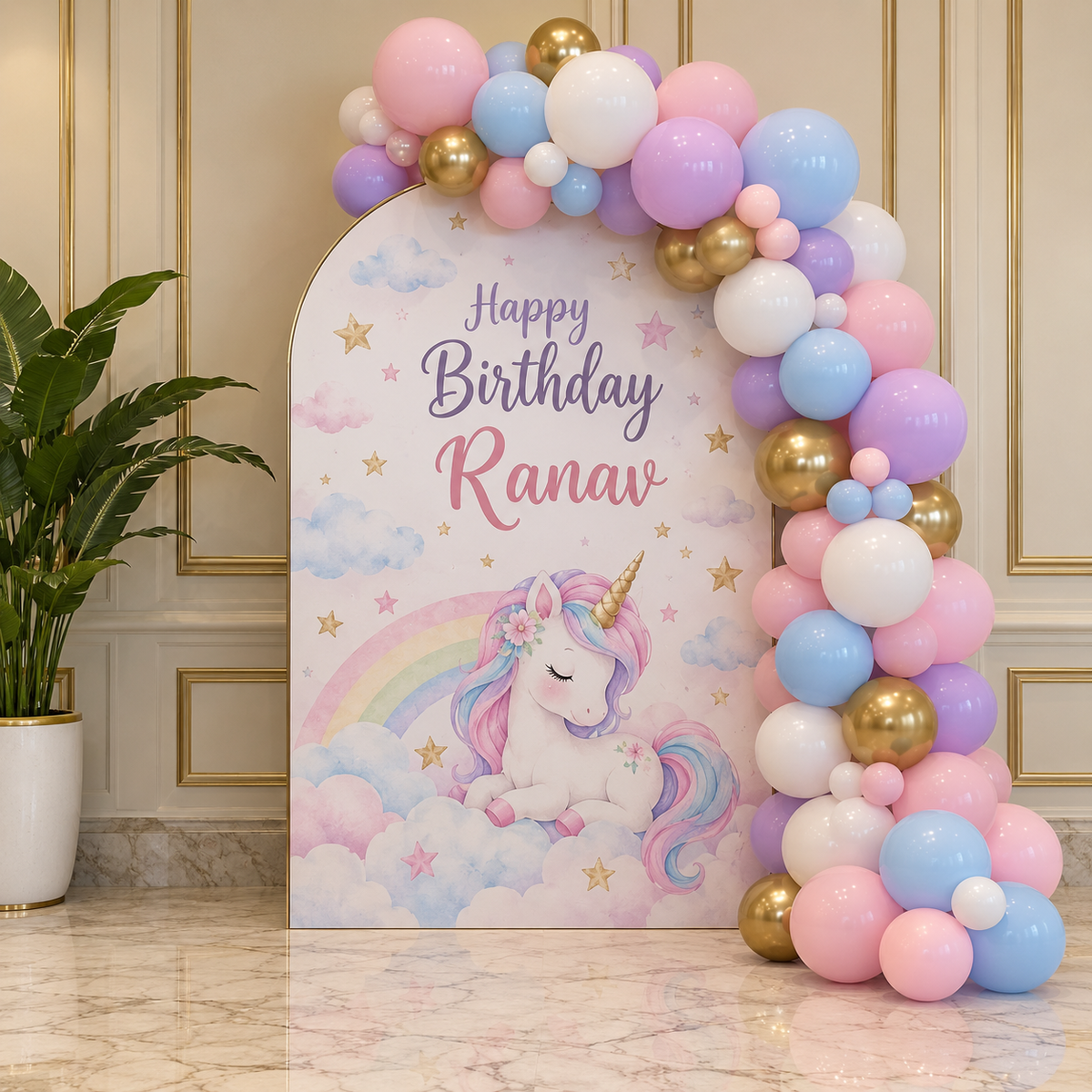 unicorn theme Balloon Garland & Arch Backdrop Decoration