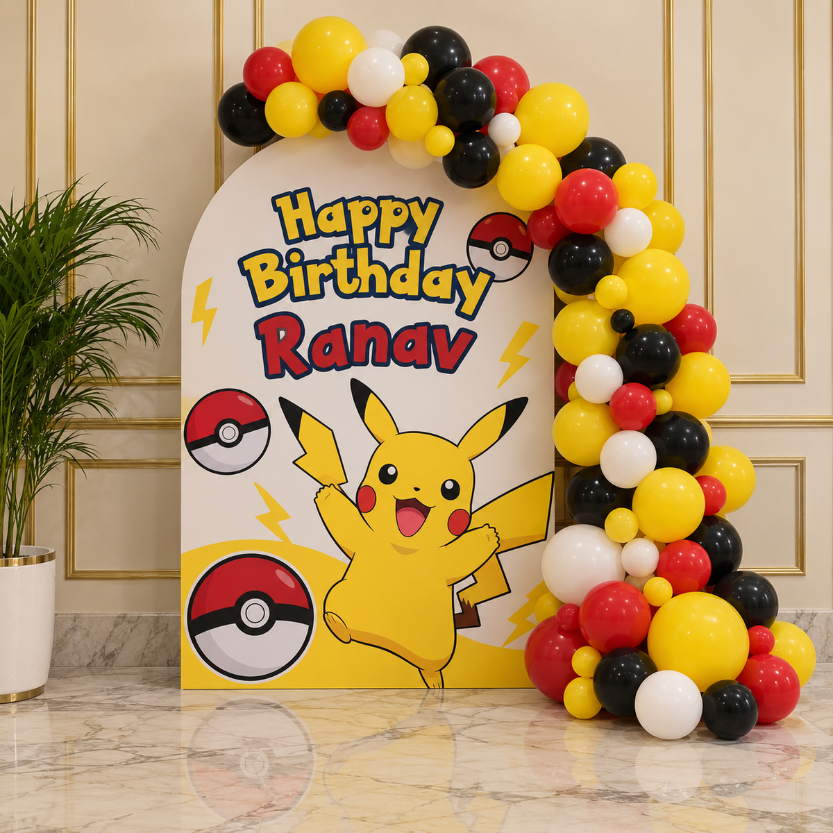 Pokémon pikachu theme Balloon Garland & Arch Backdrop Decoration