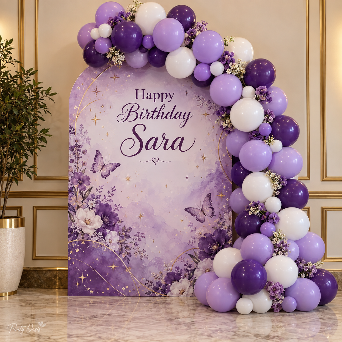 purple theme Balloon Garland & Arch Backdrop Decoration