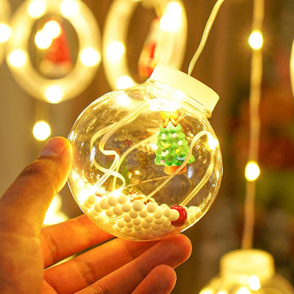 Christmas string lights - rings and balls