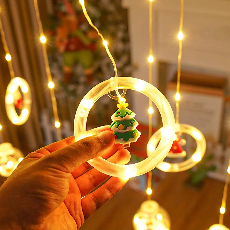 Christmas string lights - rings and balls