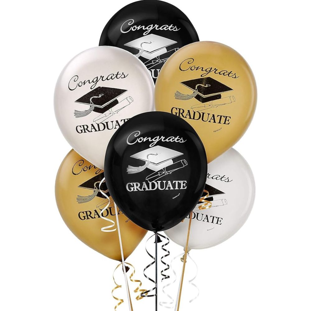 Congrats graduate helium bunch of 10 balloons
