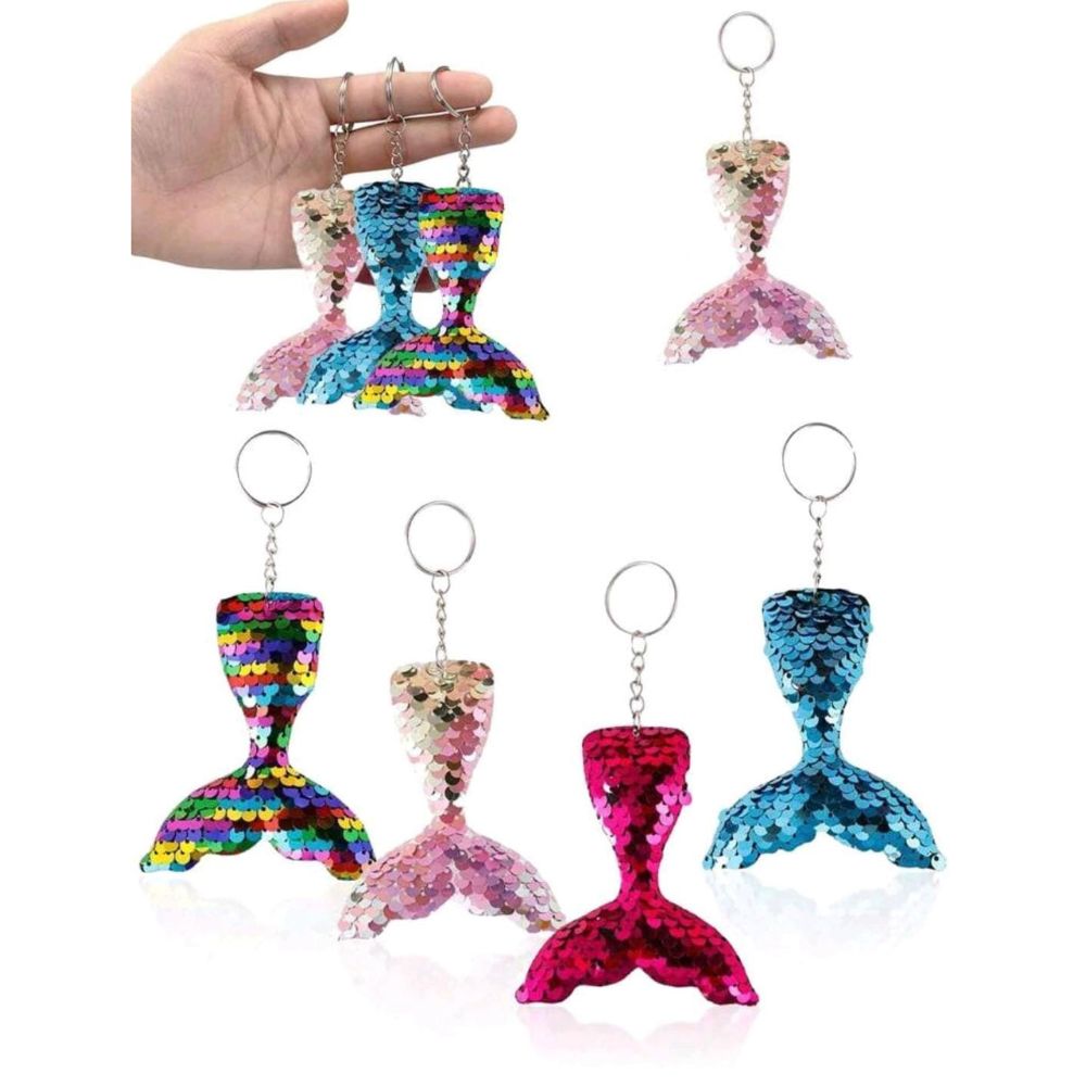 12 pcs mermaid key chain