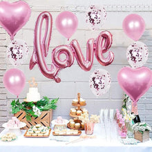Love air filled and helium bunch pink color ...