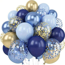 Blue gold balloons