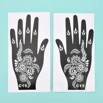 1 pair of henna stencils - A1