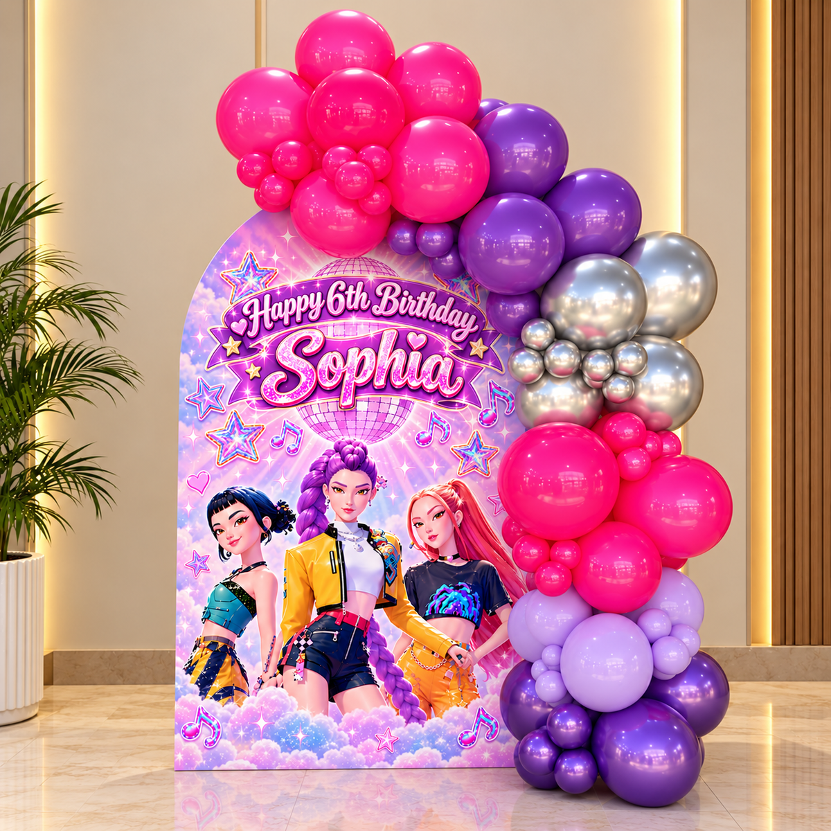 K pop theme Balloon Garland & Arch Backdrop Decoration Kpop