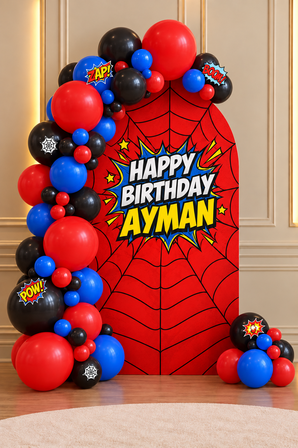 spiderman theme Balloon Garland & Arch Backdrop Decoration