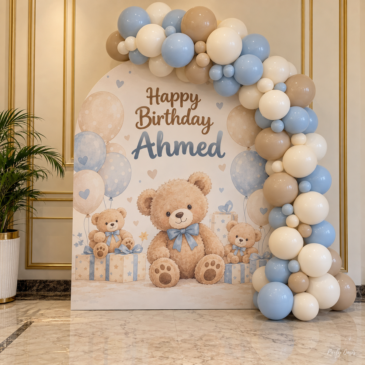 teddy theme Balloon Garland & Arch Backdrop Decoration