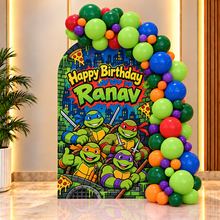 Ninja Turtle theme Balloon Garland & Arch Backdrop Decoration