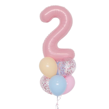 pastel pink number helium bunch