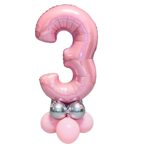 Number balloon on base
