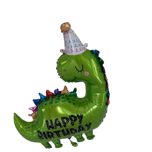 Happy birthday dinosaur foil balloon