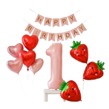 Strawberry cute birthday decoration with number of your choice