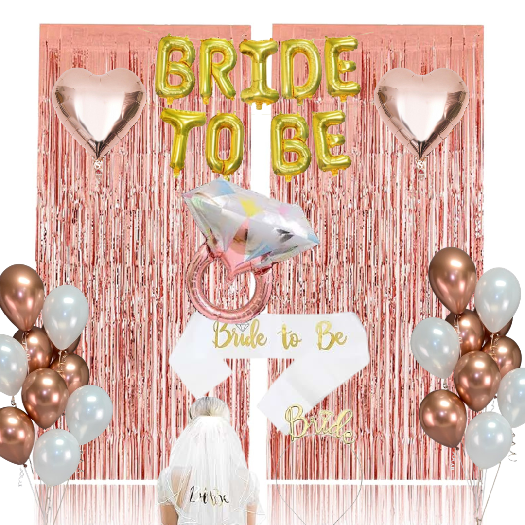 bridal shower party set- gold – Party Oasis Qatar display picture 1
