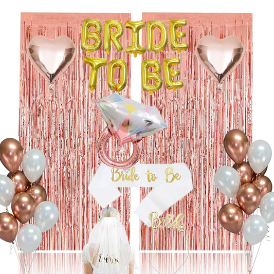 bridal shower party set- gold