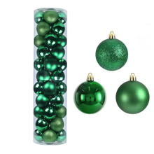 Tree ornaments - 50pcs approx. 8cm ball - green