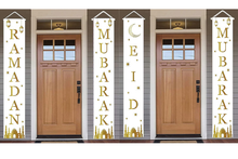 white 2 in 1 Ramadan Eid Mubarak Door Banner for Home Decorations Ramadan Kareem Porch Sign Eid Al Fitr Door Decoration (Copy) (Copy)
