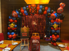 SpiderMan Themed Deluxe Birthday Backdrop & Arch